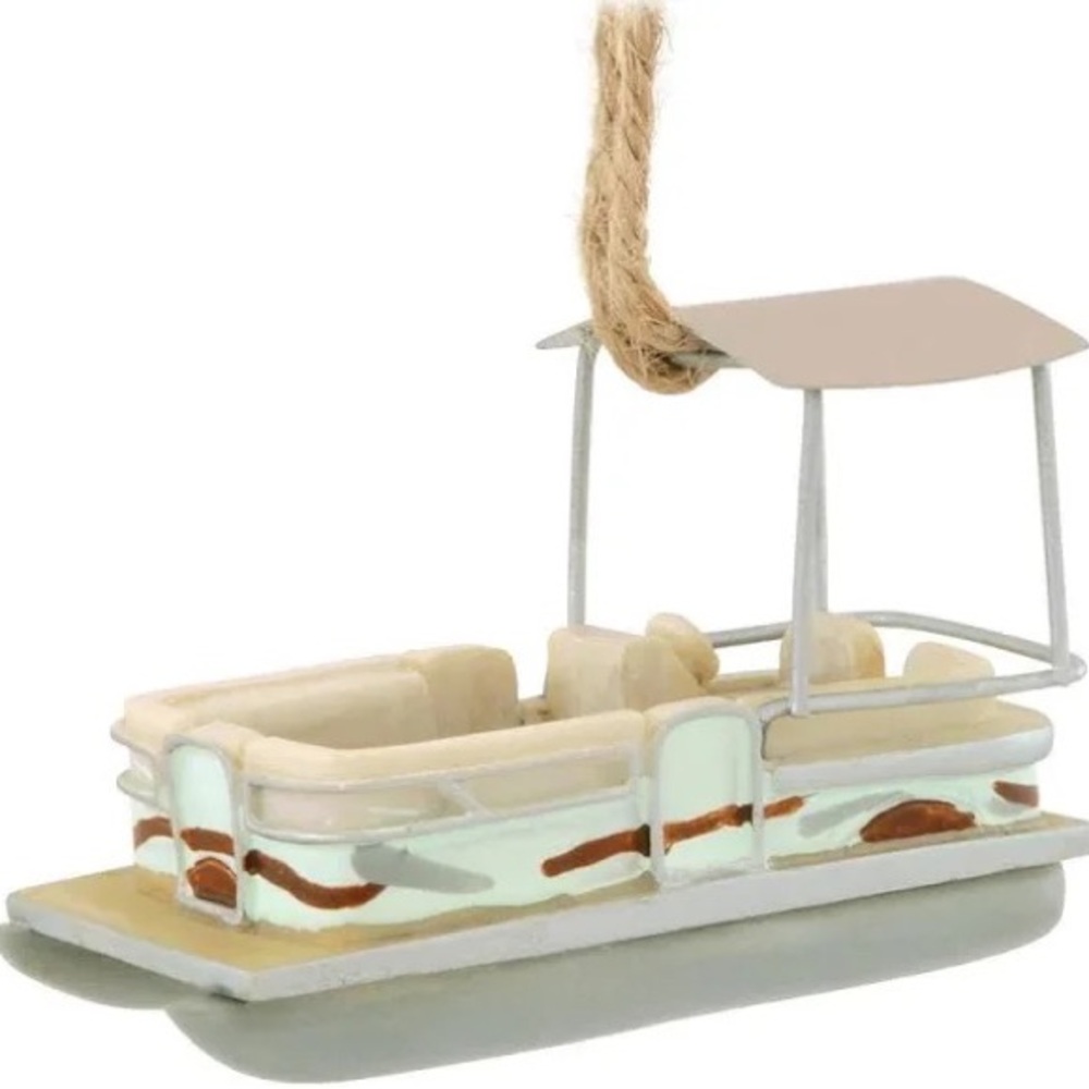 Kurt Adler Pontoon Boat Ornament
